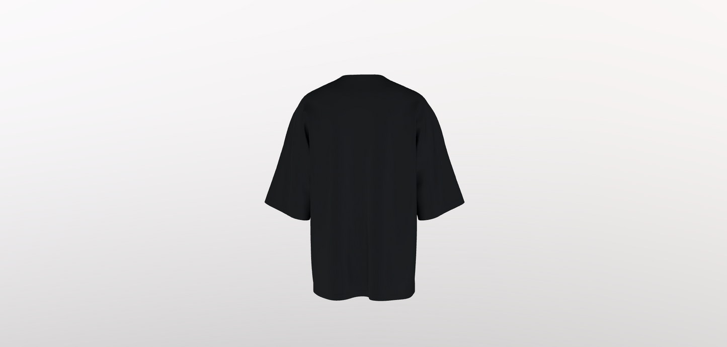 NOMARBLE OVERSIZED TEE - DEEP BLACK