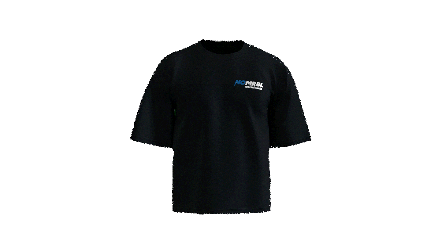 NOMARBLE WIREFRAME T-SHIRT - DEEP BLACK