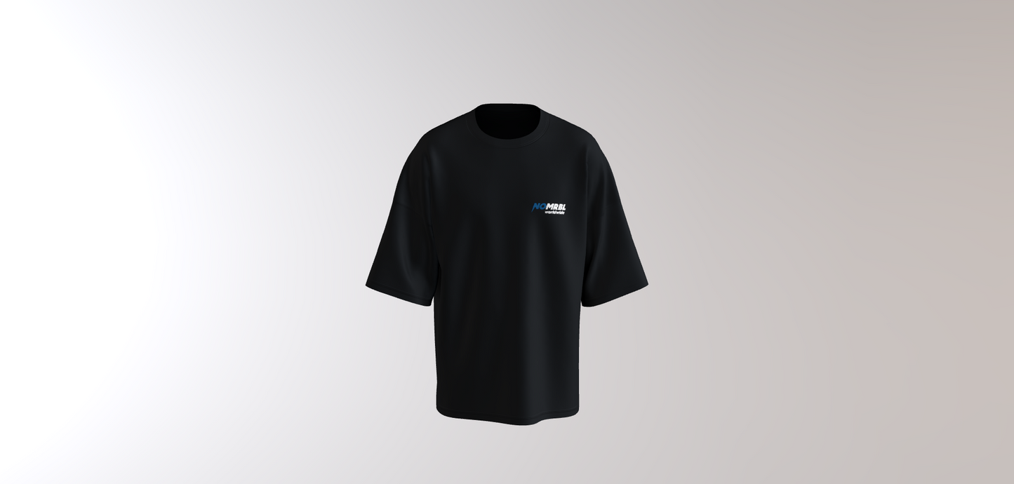 NOMARBLE OVERSIZED TEE - DEEP BLACK