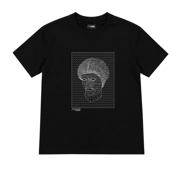 NOMARBLE WIREFRAME T-SHIRT - DEEP BLACK