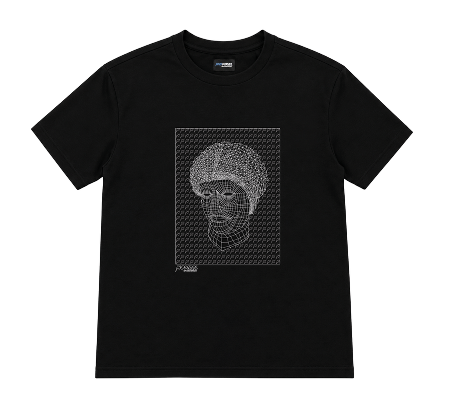 NOMARBLE WIREFRAME T-SHIRT - DEEP BLACK
