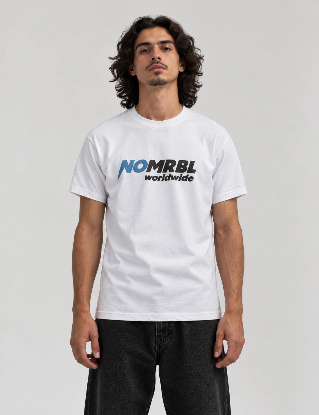 NOMARBLE T-SHIRT - PURE WHITE (porté)